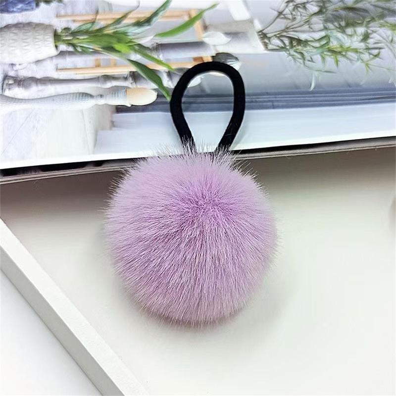 Cute Ball Hair Tie, 4 8 Counts Fuzzy Hair Tie, Hair Accessories for Women & Girls, Minimalist Headwear Suitable for Thick Hair