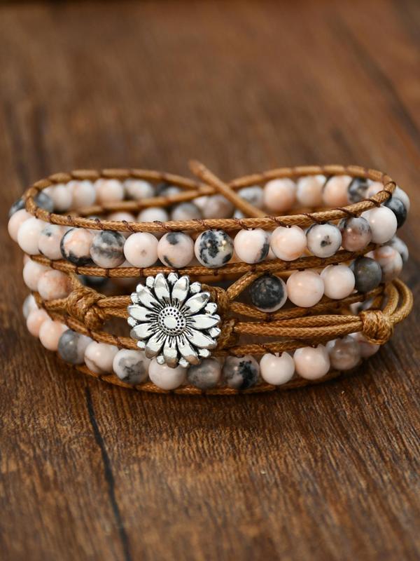 Boho Style Braided Beaded Bracelet, Couple Things, Gifts for Girlfriend Boyfriend, Vintage Style Handmade Bracelet, Fashionable Jewelry for Women & Men As Gift