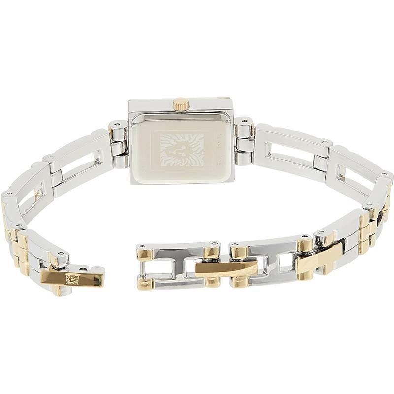 Brand New Anne Klein Women's Bracelet Watch - Silver and Gold Tone Open Link Band, Rectangular Case, Quartz Analog Movement, Water Resistant up to 30m