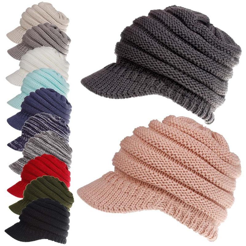 Ladies knitted baseball cap