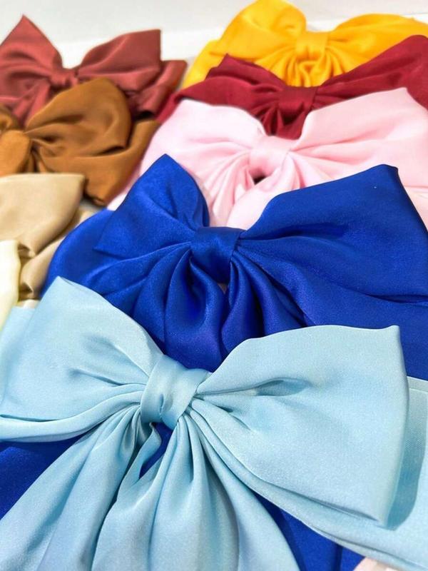 Random Color Bowknot Design Hair Clip, Cute Hair Accessories for Women & Girls, Minimalist Headwear Suitable for Thick Hair