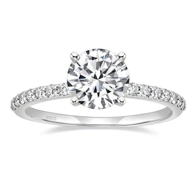 EAMTI 1.25 CT Engagement Ring Female Halo Promise Ring