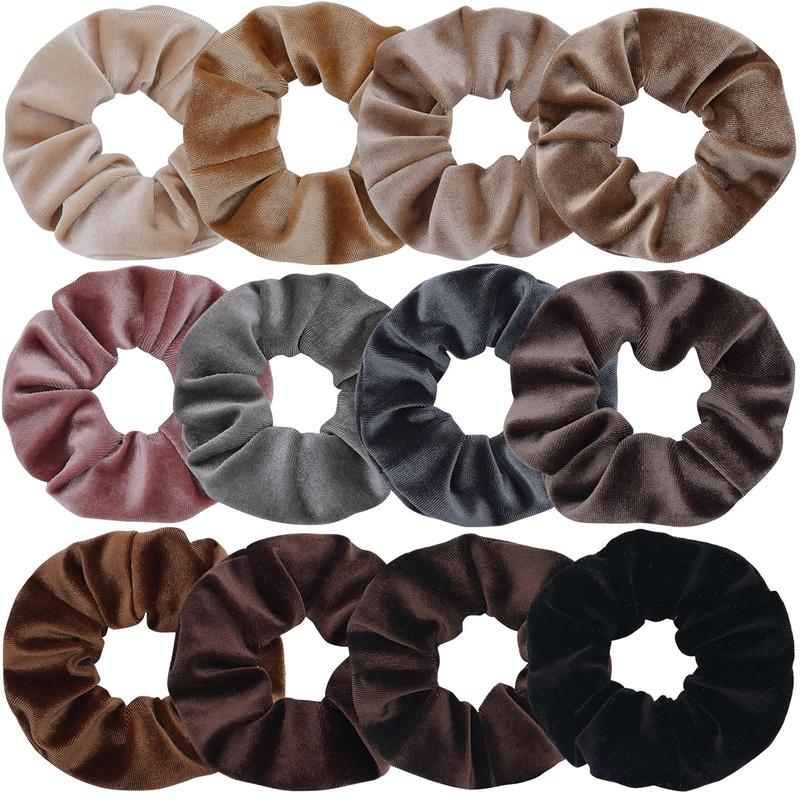 12 Pcs Elastic Hair Ties Ropes Scrunchie for Women Hair Accessories