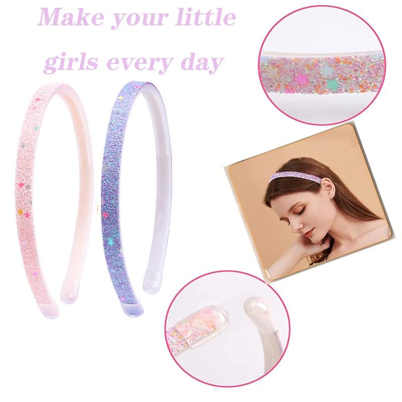 6-pack headbands glitter headbands bow heart star headbands sweet hair bands